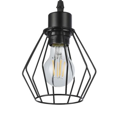 Пендел 1xE27/35W/230V Ø 18 см черен