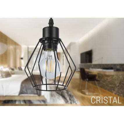 Пендел 1xE27/35W/230V Ø 18 см черен