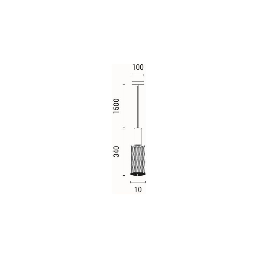Пендел 1xE27/40W/230V черен