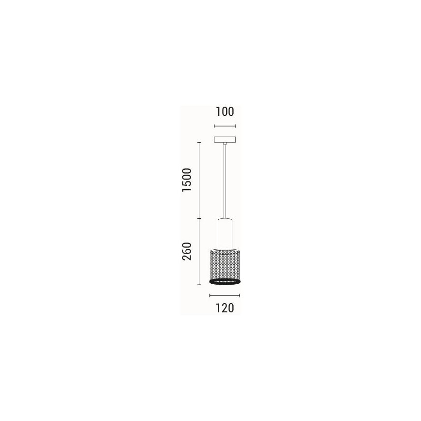 Пендел 1xE27/40W/230V черен