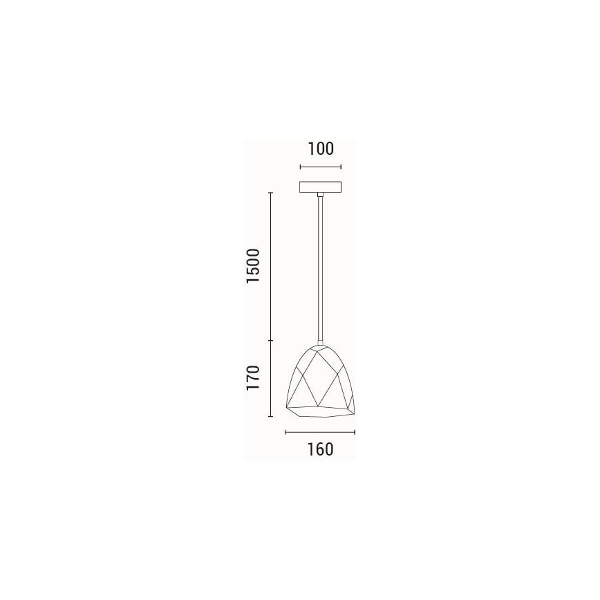Пендел 1xE27/40W/230V сив
