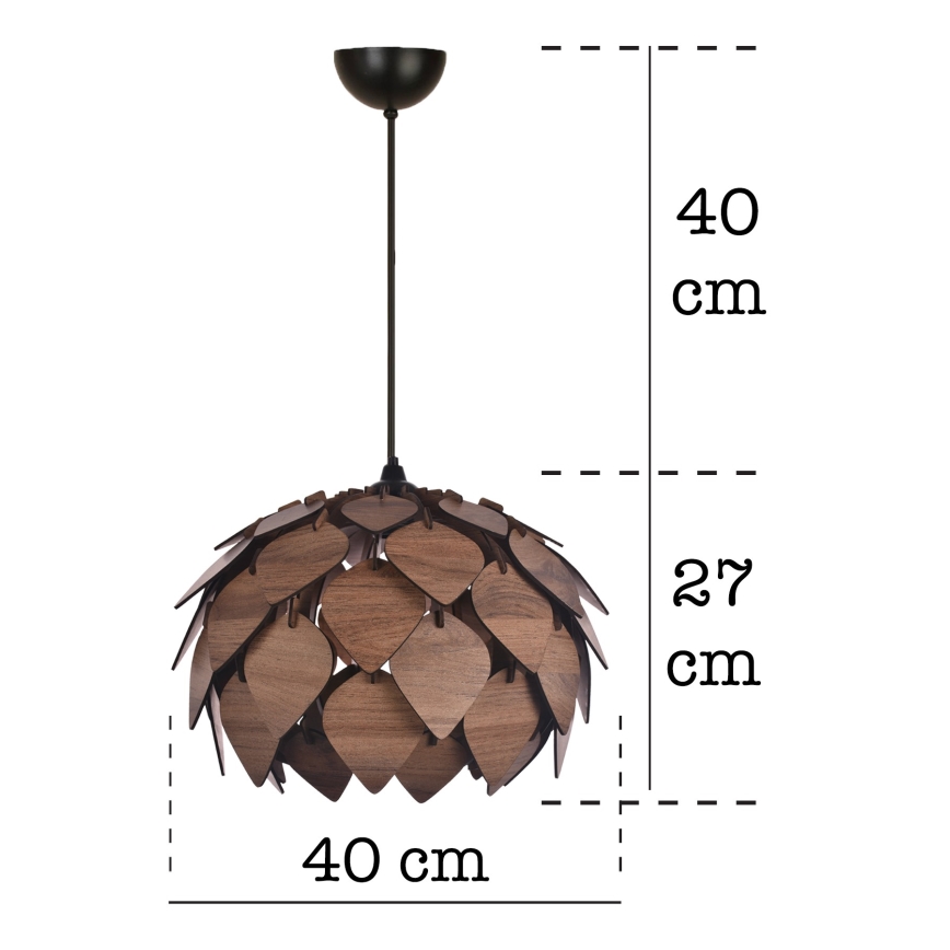 Пендел 1xE27/40W/230V кафяв