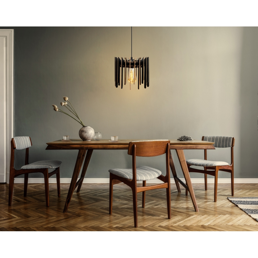 Пендел 1xE27/60W/230V черен Ø 23 см