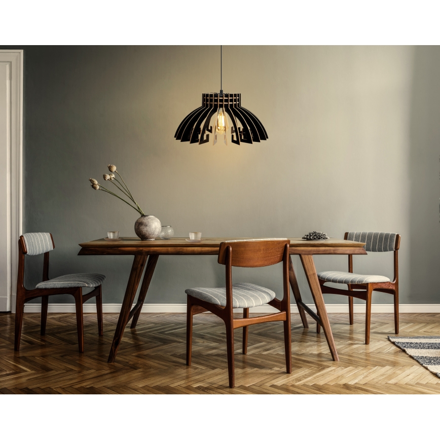 Пендел 1xE27/60W/230V черен Ø 39 см