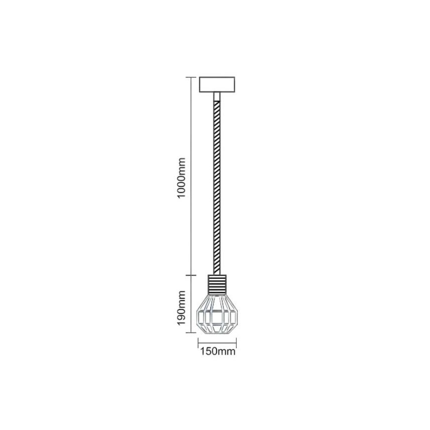 Пендел 1xE27/60W/230V Ø 15 см