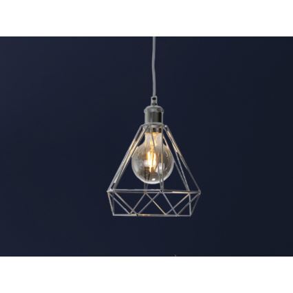 Пендел 1xE27/60W/230V Ø 22 см лъскав хром