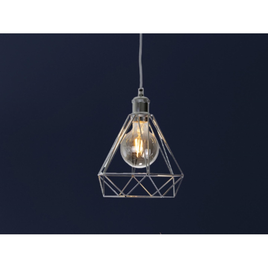 Пендел 1xE27/60W/230V Ø 22 см лъскав хром