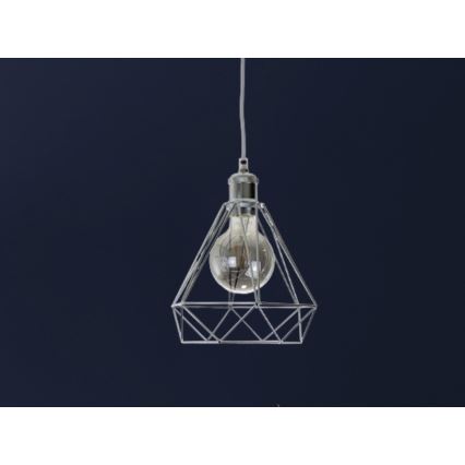 Пендел 1xE27/60W/230V Ø 22 см лъскав хром