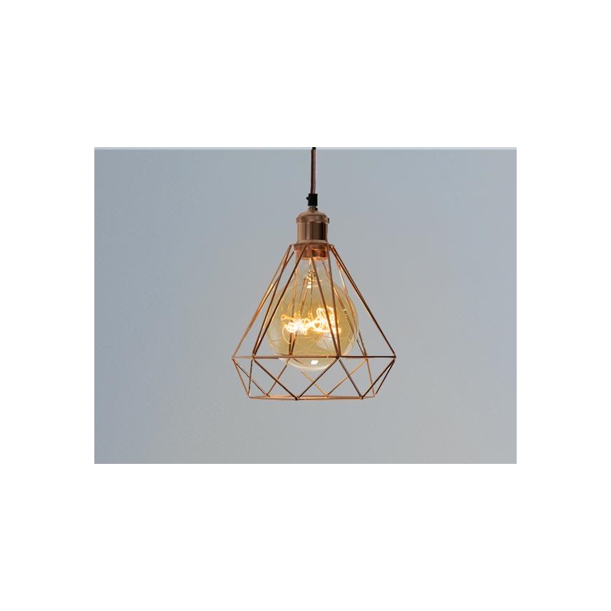 Пендел 1xE27/60W/230V Ø 22 см меден