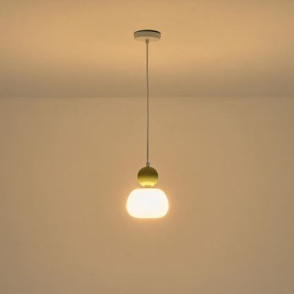 Пендел 1xG9/7W/230V бял/зелен
