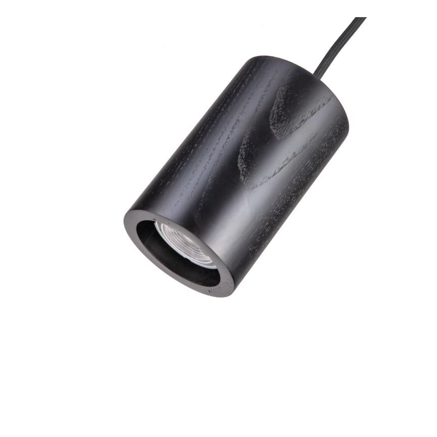 Пендел 1xGU10/10W/230V пепел/масивнo дървo черен