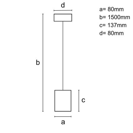 Пендел 1xGU10/10W/230V пепел/масивнo дървo черен