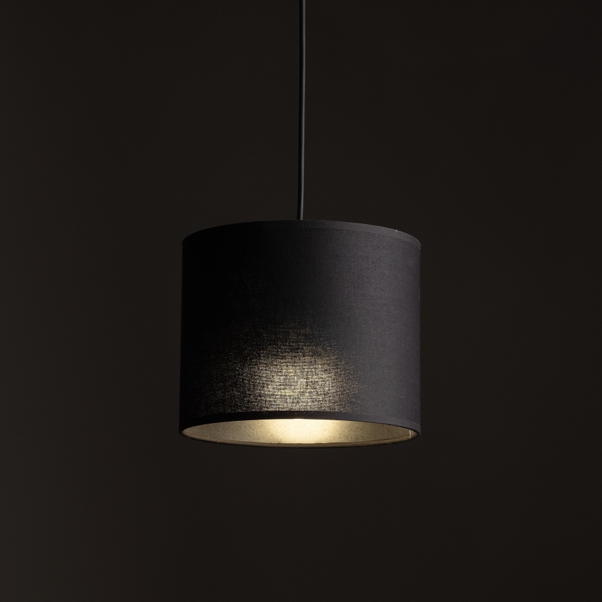 Пендел За трифазна релсова система TRACER 1xE27/15W/230V Ø 20 см черен