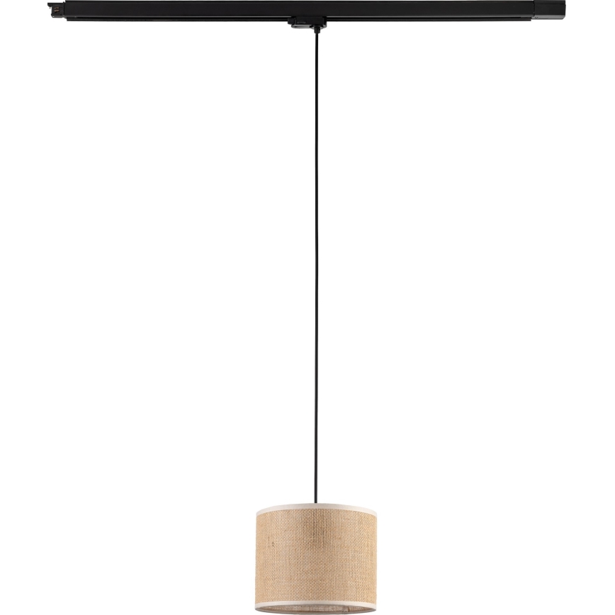 Пендел За трифазна релсова система TRACER 1xE27/15W/230V Ø 20 см черен/кафяв