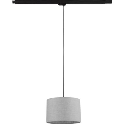Пендел За трифазна релсова система TRACER 1xE27/15W/230V Ø 30 см черен/сив