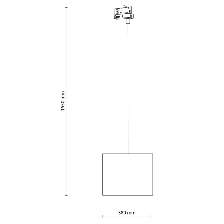 Пендел За трифазна релсова система TRACER 1xE27/15W/230V Ø 30 см черен/сив