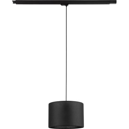 Пендел За трифазна релсова система TRACER 1xE27/15W/230V Ø 30 см черен