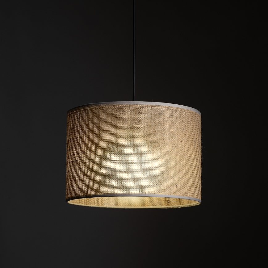 Пендел За трифазна релсова система TRACER 1xE27/15W/230V Ø 30 см черен/кафяв