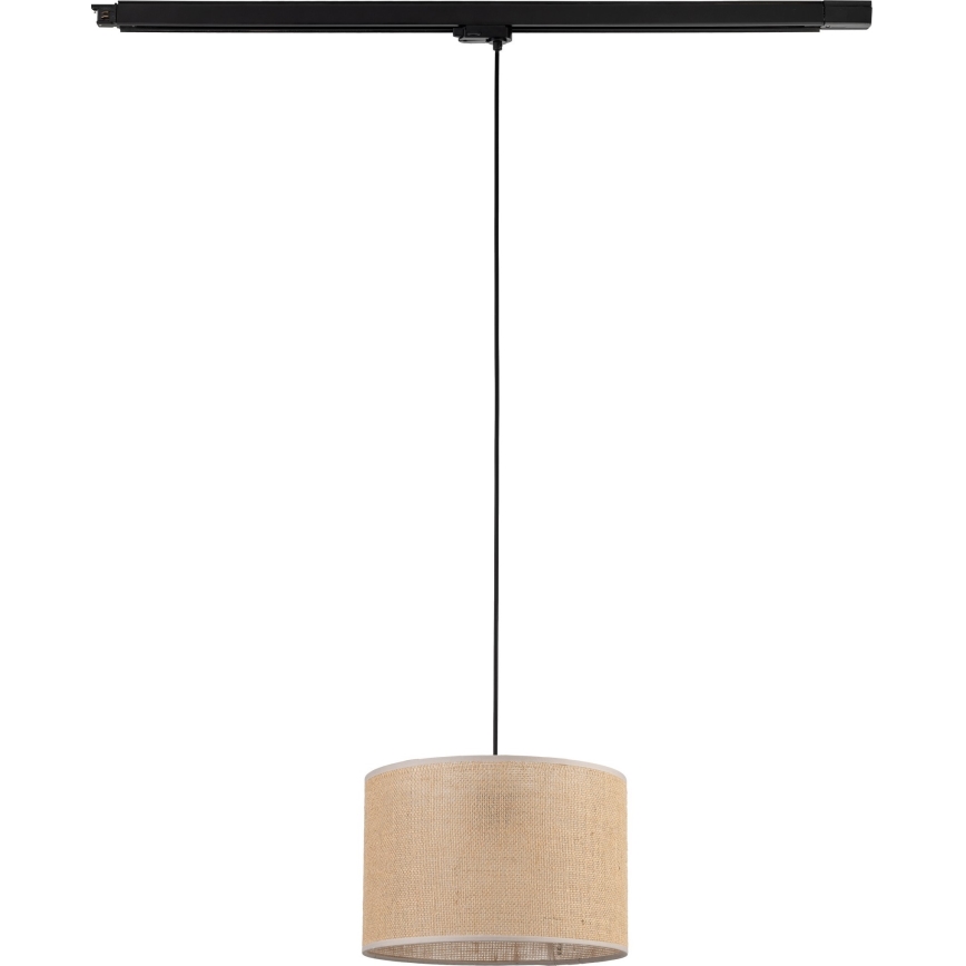 Пендел За трифазна релсова система TRACER 1xE27/15W/230V Ø 30 см черен/кафяв