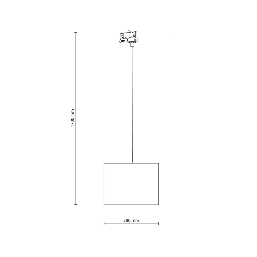 Пендел За трифазна релсова система TRACER 1xE27/15W/230V Ø 38 см черен/кафяв