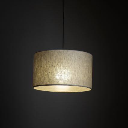 Пендел За трифазна релсова система TRACER 1xE27/15W/230V Ø 38 см черен/сив