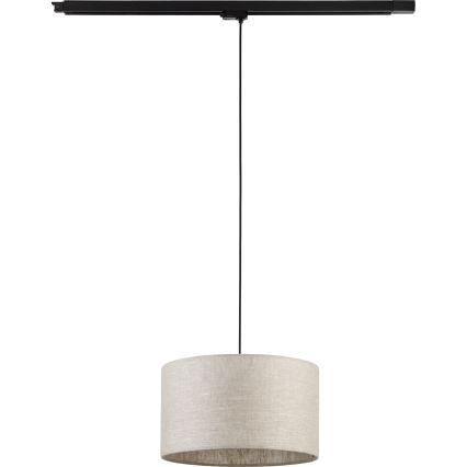 Пендел За трифазна релсова система TRACER 1xE27/15W/230V Ø 38 см черен/сив