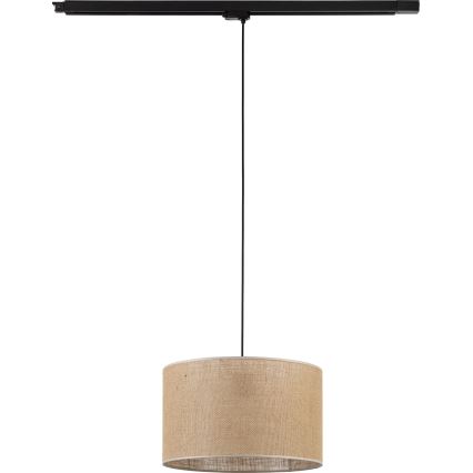 Пендел За трифазна релсова система TRACER 1xE27/15W/230V Ø 38 см черен/кафяв