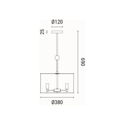 Пендел 3xE14/15W/230V