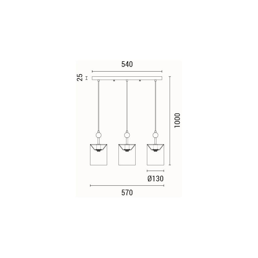 Пендел 3xE14/15W/230V