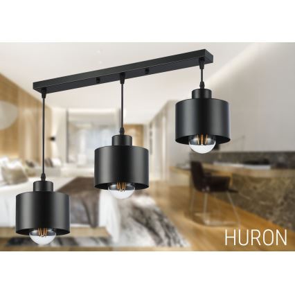 Пендел 3xE27/35W/230V черен