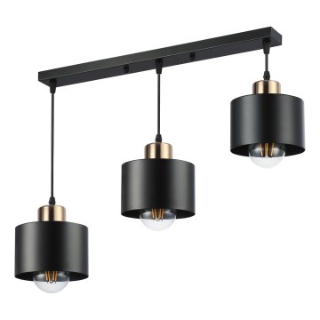 Пендел 3xE27/35W/230V черен/златист