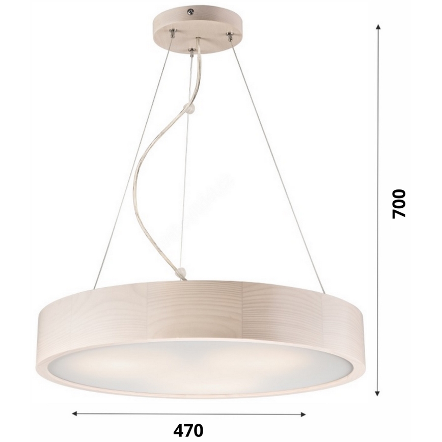 Пендел 3xE27/60W/230V ø 47 см бор - FSC сертифицирано