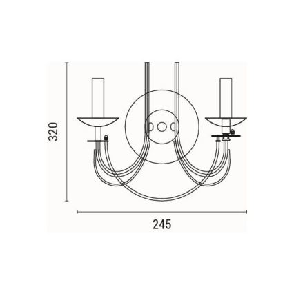 Пендел 5xE14/15W/230V