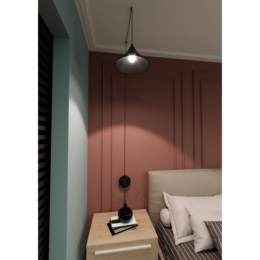Пендел ABRAMO 1xE27/15W/230V черен