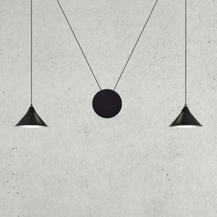 Пендел ABRAMO 2xE27/15W/230V черен