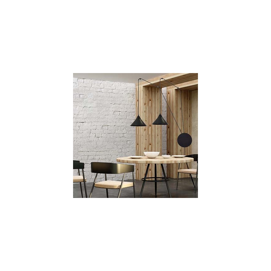 Пендел ABRAMO 2xE27/15W/230V черен