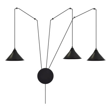 Пендел ABRAMO 3xE27/15W/230V черен