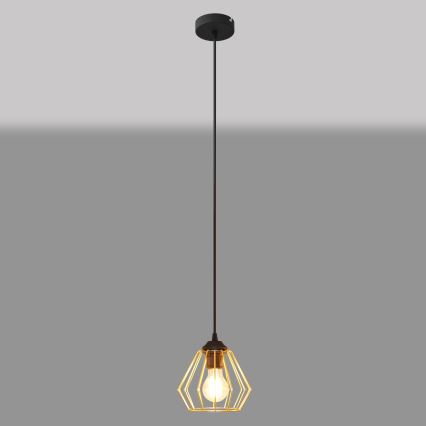 Пендел AGAT 1xE27/15W/230V златист/черен
