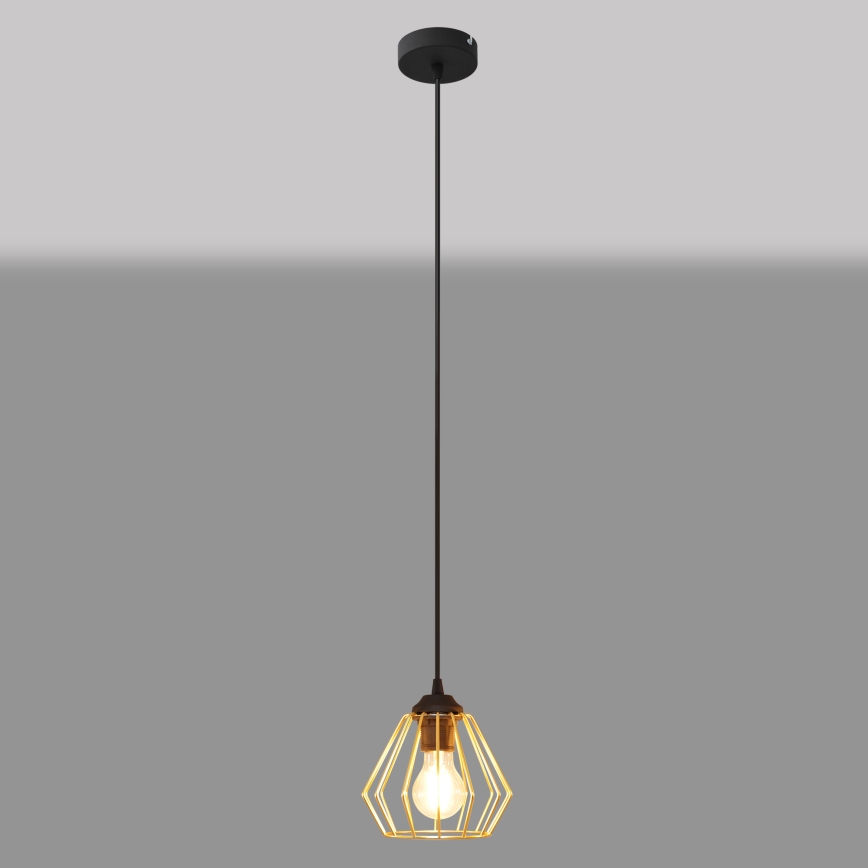 Пендел AGAT 1xE27/15W/230V златист/черен