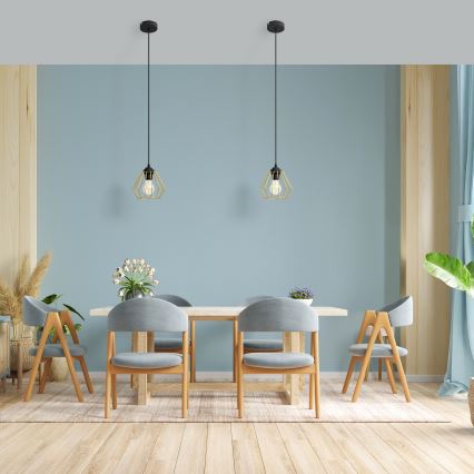 Пендел AGAT 1xE27/15W/230V златист/черен