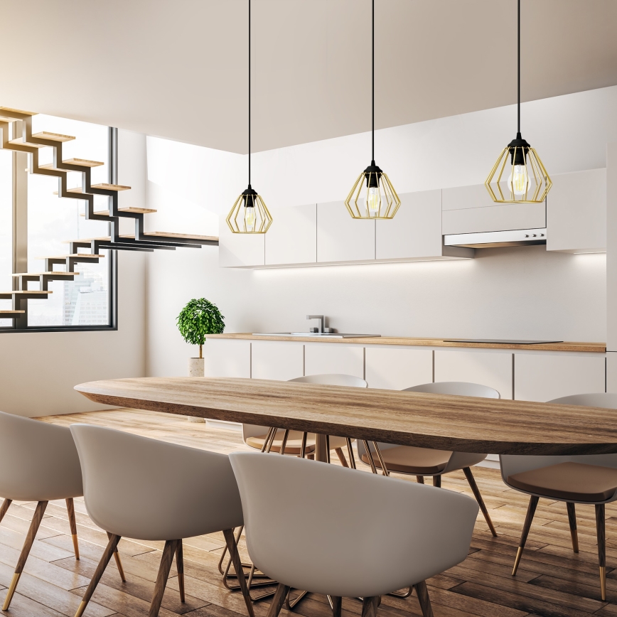 Пендел AGAT 1xE27/15W/230V златист/черен