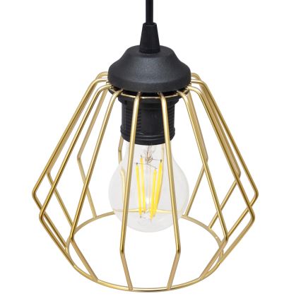 Пендел AGAT 2xE27/15W/230V златист/черен