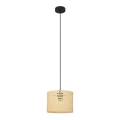 Пендел ALBA 1xE27/15W/230V Ø 20 cm ратан/черен