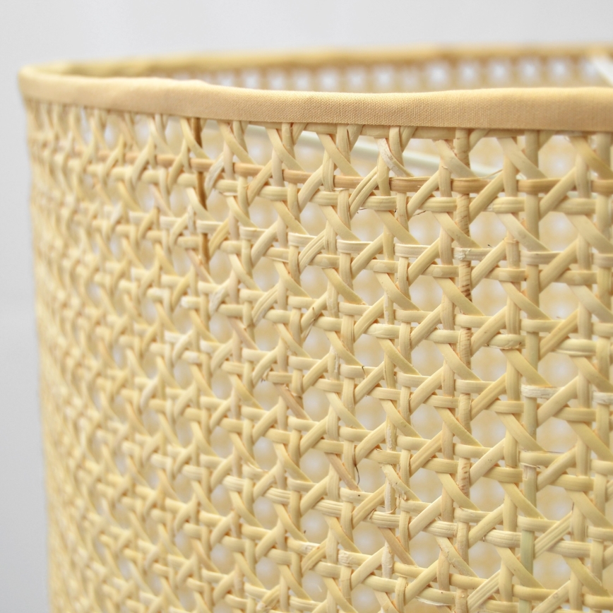 Пендел ALBA 1xE27/15W/230V Ø 20 cm ратан/черен