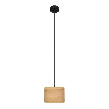 Пендел ALBA 1xE27/15W/230V Ø 20 cm кафява/черна