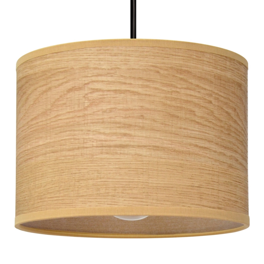 Пендел ALBA 1xE27/15W/230V Ø 20 cm кафява/черна