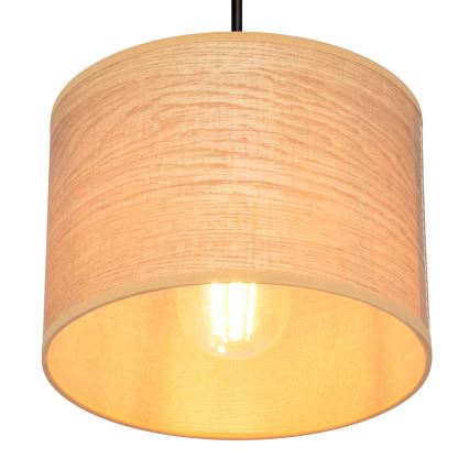 Пендел ALBA 1xE27/15W/230V Ø 20 cm кафява/черна