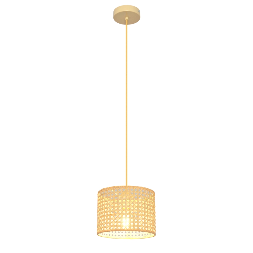 Пендел ALBA 1xE27/15W/230V Ø 20 см ратанов