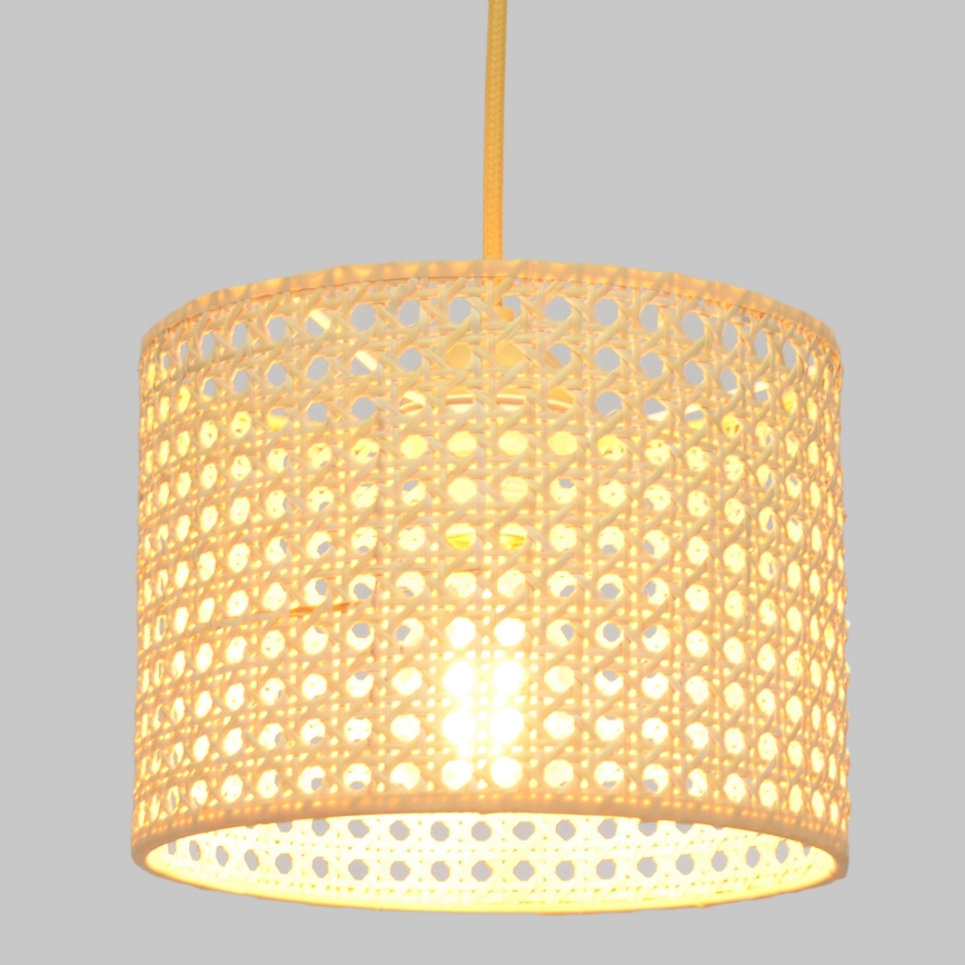 Пендел ALBA 1xE27/15W/230V Ø 20 см ратанов
