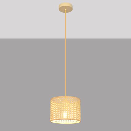 Пендел ALBA 1xE27/15W/230V Ø 20 см ратанов